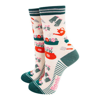 Gardening Bamboo Socks Floral Gift Box Set Women's, 4 of 4