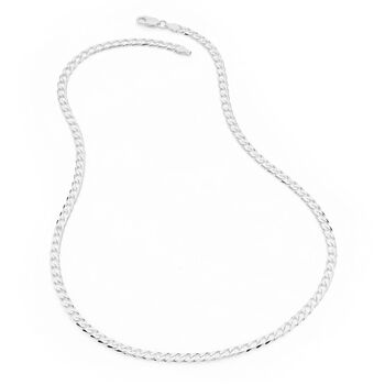 Sterling Silver Curb Chain Necklace Four.3mm 20 Inches, 3 of 5