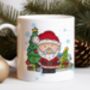 Personalised Whimsical Santa Christmas Tree Gift Mug, thumbnail 1 of 2
