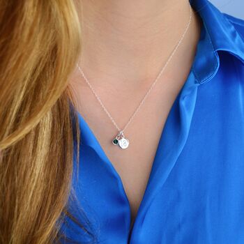 Sterling Silver Birthday Birthstone Necklace, 4 of 9