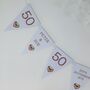Personalised Golden Wedding Anniversary Bunting, thumbnail 2 of 6