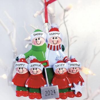 Family Personalised Christmas Decoration With Shovel, 4 of 4