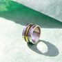 Silver And Gold Plate Spinning Band Ring, thumbnail 6 of 6