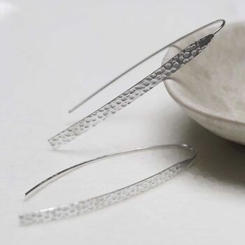 Sterling Silver Urban Armour Drop Earrings, 7 of 10