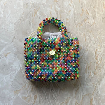 Boxy Multicoloured Beaded Bag, 7 of 8