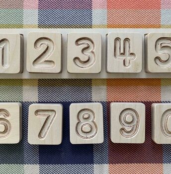 Handcrafted Wooden Number Cuboids In Natural, 4 of 8