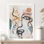 ‘Kainalu’, Abstract Face, Boho Print, thumbnail 1 of 12