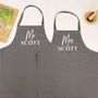 Mr And Mrs Ballpen Personalised Apron Set, thumbnail 1 of 7