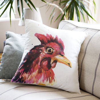 Inky Chicken Cushion, 2 of 4