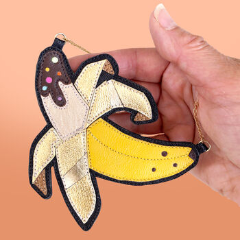 Chocolate Banana Split Real Leather Necklace, 3 of 4
