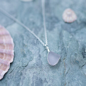 Cornish Sea Glass Pendant Rare Lavender, 4 of 6