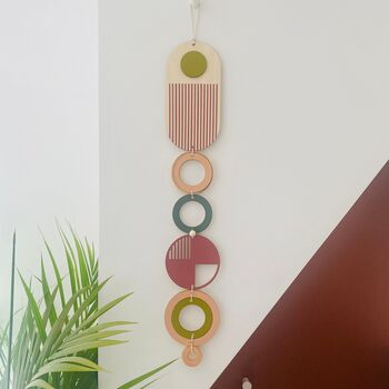 Lines Modern Art Wall Hanging Colourful Wooden Wall Art, 8 of 9