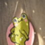 Cheeky Frog Punch Needle Wall Art, thumbnail 6 of 6