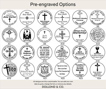 Personalised Brass Compass Gift For First Communion, 9 of 12