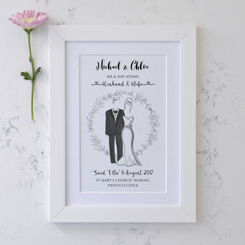 Personalised Wedding Print, 5 of 12