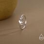 Sterling Silver Cat Playing With Ball Ring With Lab Created Moonstones, thumbnail 2 of 12