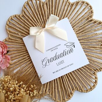 Graduation Bow Card, Handmade Bow Proposal Card, Congratulations Graduation Card, 2 of 5