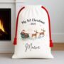 1st Christmas Santa Sleigh Christmas Sack, thumbnail 3 of 3
