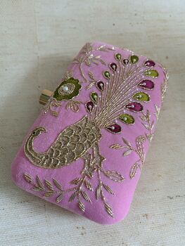 Peacock Pink Clutch Bag, 6 of 10