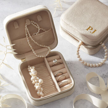 Velvet Jewelry Box, Travel Jewellery Box, Bridesmaid Proposal, Small Earring Organizer, Gifts Box Sister, Friend, Birthday Gift, 3 of 9