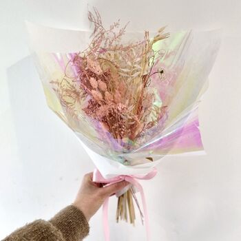 Pastel Pink Dried Flower Bouquet, 3 of 4