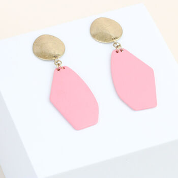 Frosted Clay And Gold Plated Earrings, 5 of 5