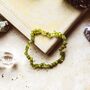 Peridot Gemstone Chip Bracelet | Crystal Jewellery, thumbnail 1 of 6