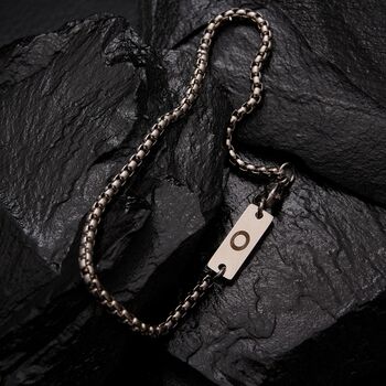 Silver Engraved Box Bracelet, 6 of 9