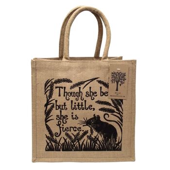 Shakespeare Quote Bag. Jute Shopping Bag, 2 of 3