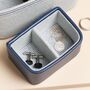 Men's Blue Stripe Rectangular Travel Jewellery Case, thumbnail 5 of 5