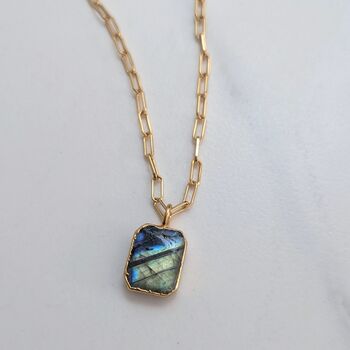The Rectangle Labradorite Necklace, 6 of 10