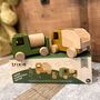 Personalised Construction Cars Wooden Gift Set For Baby, thumbnail 2 of 4