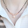 Indian Nazaria Rose Gold Zircon Mangalsutra Necklace, thumbnail 1 of 4