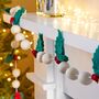 Felt Holly Christmas Garland, thumbnail 1 of 5