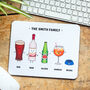 Personalised Family Drinks Mouse Mat, thumbnail 1 of 12