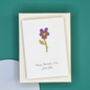 Miniature Engraved Flower Teacher Thank You Card, thumbnail 8 of 12