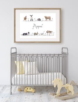 Personalised Farm And Wildlife Animal Print, 4 of 4