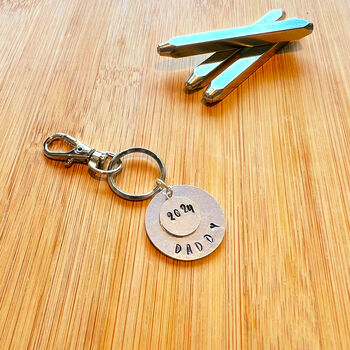 Personalised Hand Stamped Daddy Year Charm Gift, 9 of 9