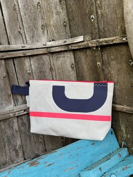 No3 Small Upcycled Versatile Sailcloth Pouch, 6 of 8