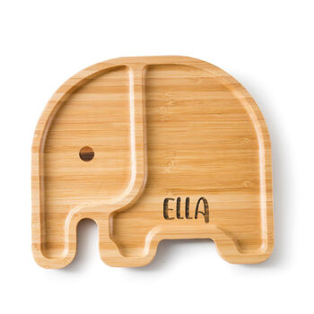 Personalised Elephant Bamboo Plate, 4 of 4