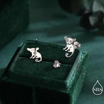 Sterling Silver Bush Baby Earrings, 2 of 12