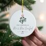 First Christmas As Mr And Mrs Mistletoe Decoration, thumbnail 2 of 2