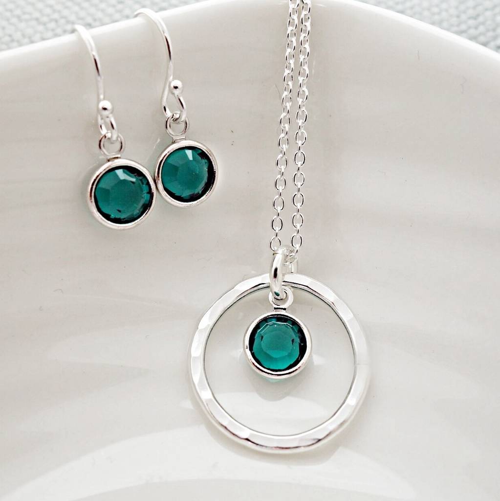May Emerald Circle Necklace, 1 of 4