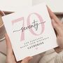 Personalised 70th Birthday Card For Mum Or Friend, thumbnail 1 of 7