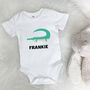 Crocodile Babygrow Personalised With Name, thumbnail 3 of 8