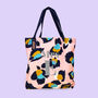 'Mrs' Pink Leopard Print Tote Bag, thumbnail 2 of 2