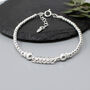 60th Birthday Beaded Rings Bracelet Sterling Silver, thumbnail 2 of 5
