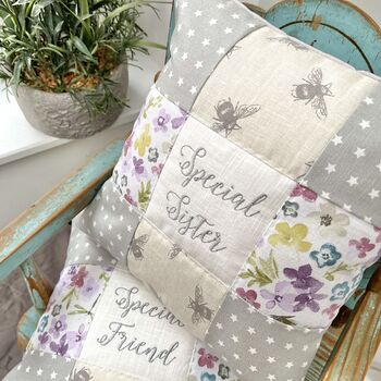 Special Friend Cushion Bees And Flowers, 3 of 7