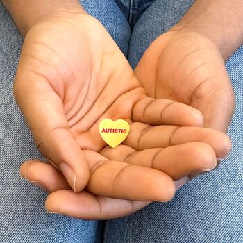 Autistic Heart Pin Badge, 7 of 10