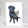Black Labrador Christmas Card, thumbnail 1 of 2